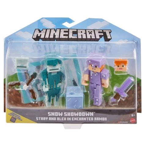 Minecraft Comic Maker Snow Showdown Stray and Alex in Enchanted Armor Action Figure Playset
